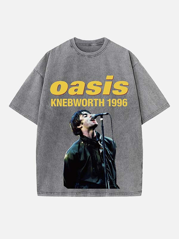 Oasis Print Round Neck T-shirt
