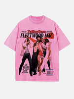 Fleetwood Mac Print Round Neck T-shirt