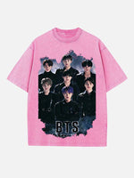 BTS Print Round Neck T-shirt