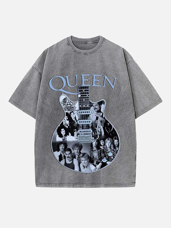 Queen Print Round Neck T-shirt