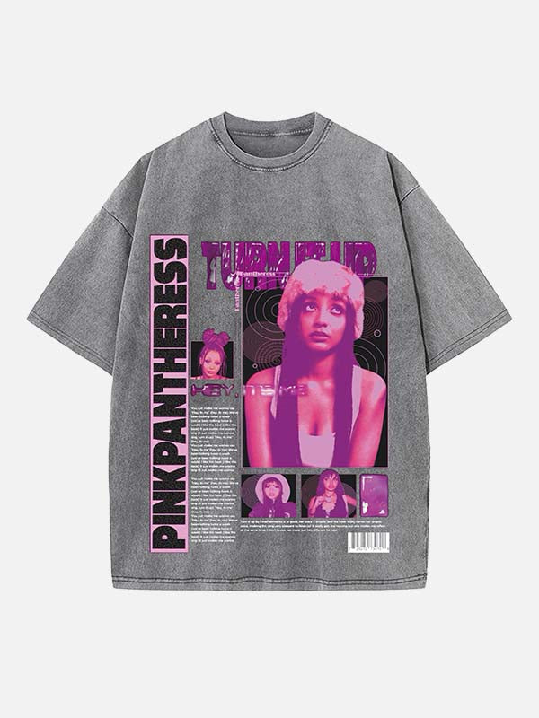 PinkPantheress Print Round Neck T-shirt