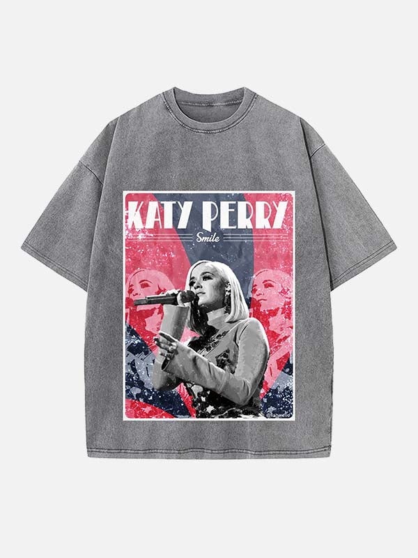 Katy Perry Print Round Neck T-shirt