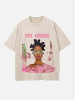 Rihanna Print Round Neck T-shirt