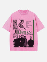 Deftones Print Round Neck T-shirt