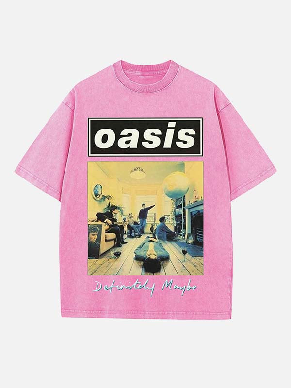 Oasis Print Round Neck T-shirt