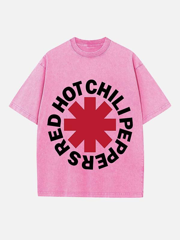 Red Hot Chili Peppers Print Round Neck T-shirt