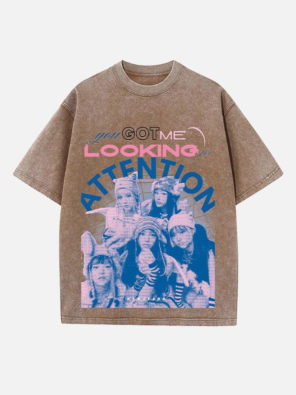 NewJeans Print Round Neck T-shirt