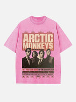 Arctic Monkeys Print Round Neck T-shirt