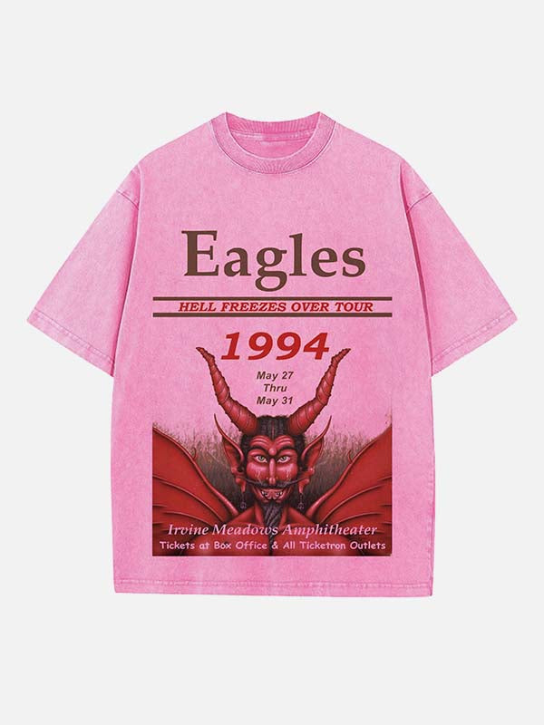 Eagles Print Round Neck T-shirt