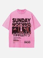 Maroon 5 Print Round Neck T-shirt