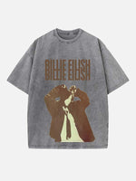 Billie Eilish Print Round Neck T-shirt
