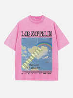 Led Zeppelin Print Round Neck T-shirt