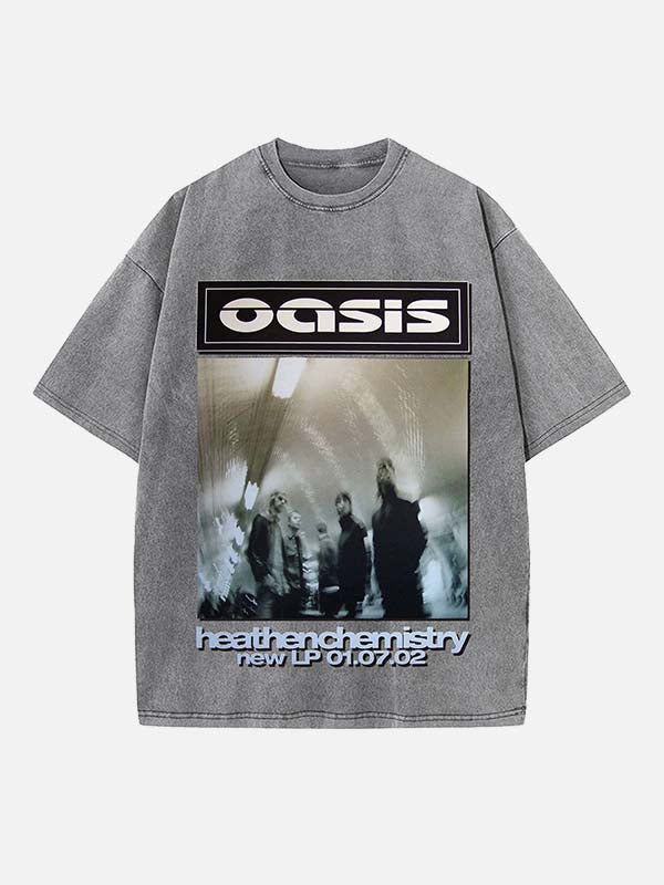 Oasis Print Round Neck T-shirt
