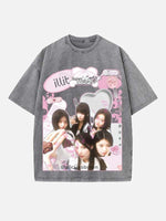 ILLIT Print Round Neck T-shirt