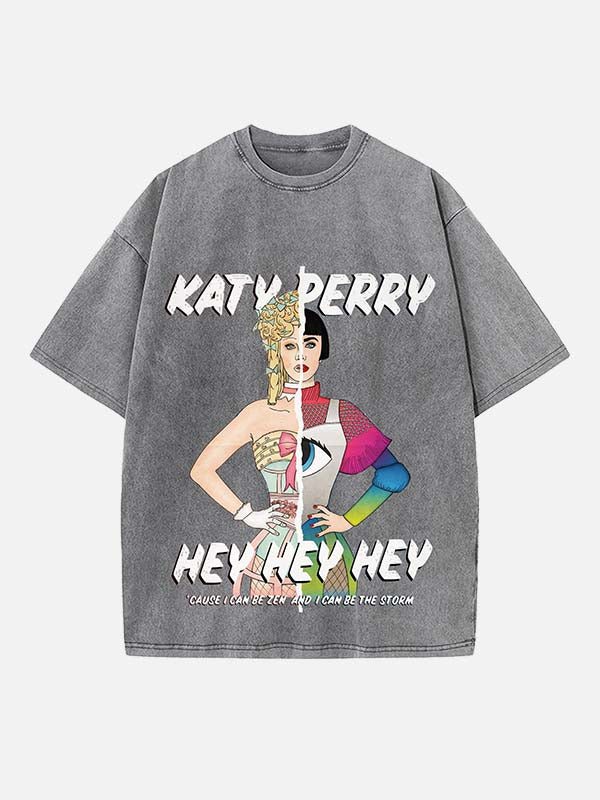 Katy Perry Print Round Neck T-shirt