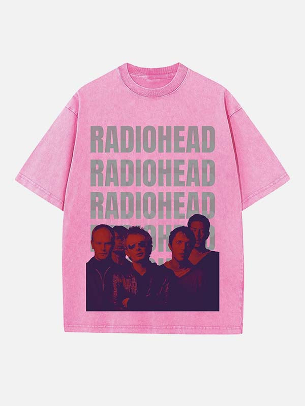 Radiohead Print Round Neck T-shirt