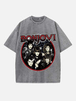 Bon Jovi Print Round Neck T-shirt