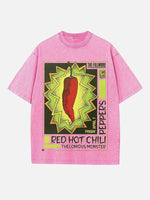 Red Hot Chili Peppers Print Round Neck T-shirt
