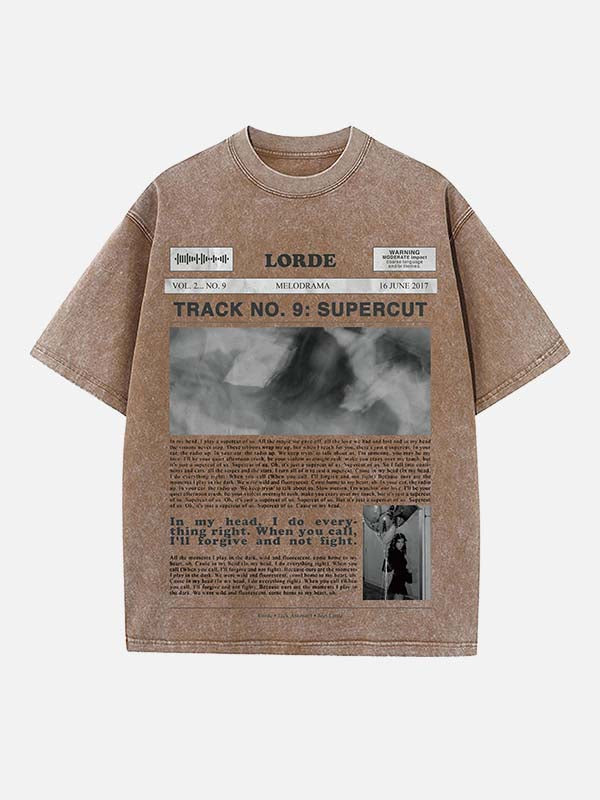 Lorde Print Round Neck T-shirt