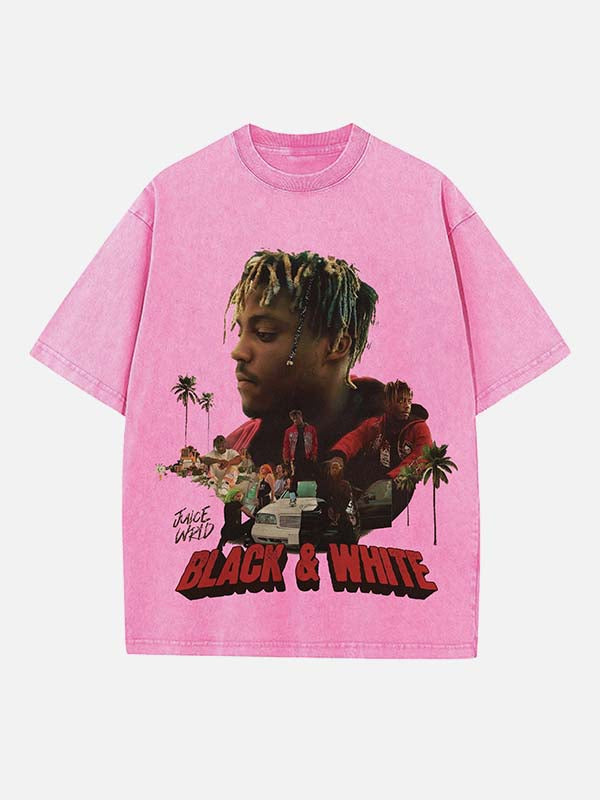 Juice WRLD Print Round Neck T-shirt