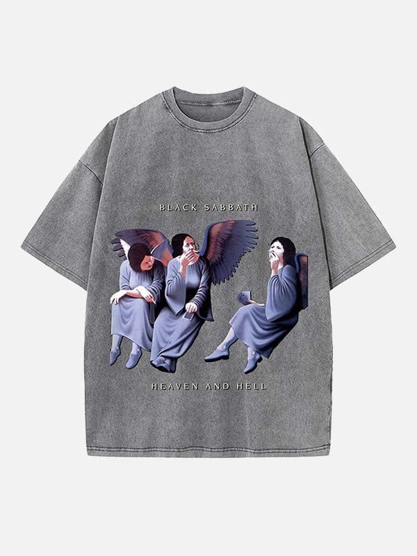 Black Sabbath Print Round Neck T-shirt
