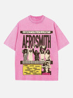 Aerosmith Print Round Neck T-shirt