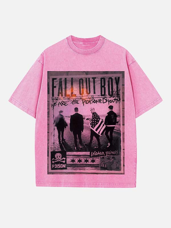 Fall Out Boy Print Round Neck T-shirt