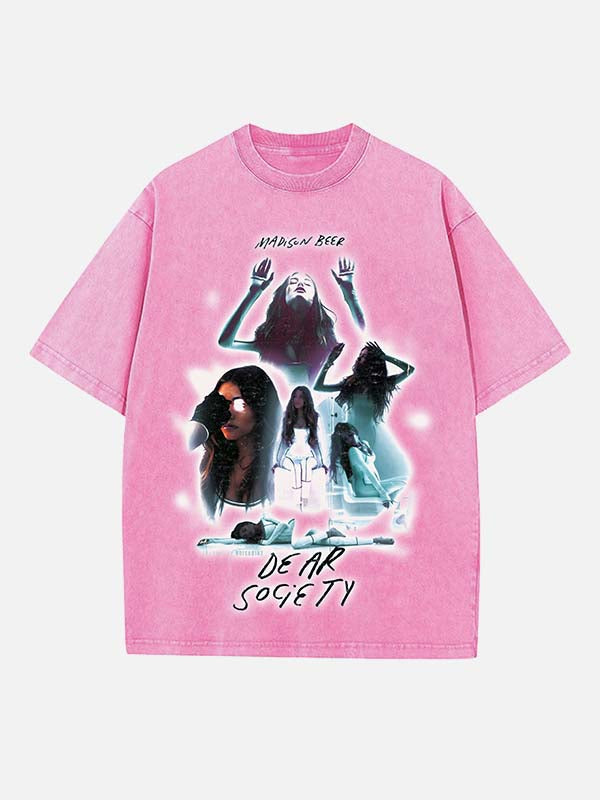 Madison Beer Print Round Neck T-shirt