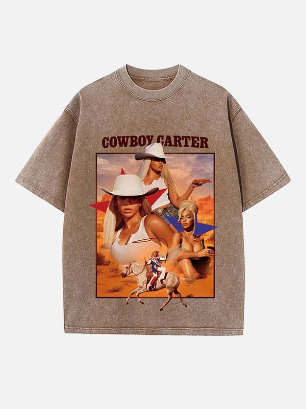 Beyoncé Print Round Neck T-shirt