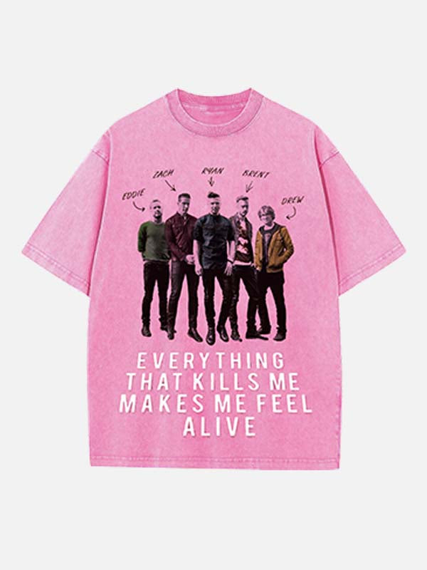 OneRepublic Print Round Neck T-shirt