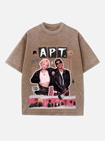 Bruno Mars & BLACKPINK Rosé Print Round Neck T-shirt