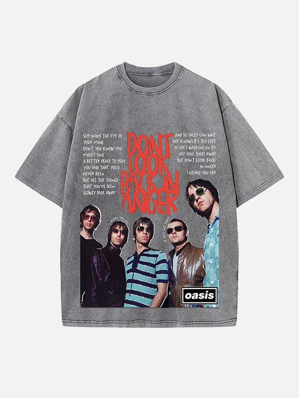 Oasis Print Round Neck T-shirt
