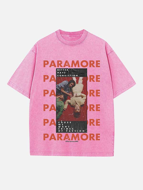 Paramore Print Round Neck T-shirt