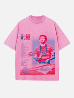 Bad Bunny Print Round Neck T-shirt