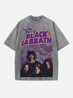 Black Sabbath Print Round Neck T-shirt