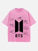 BTS Print Round Neck T-shirt