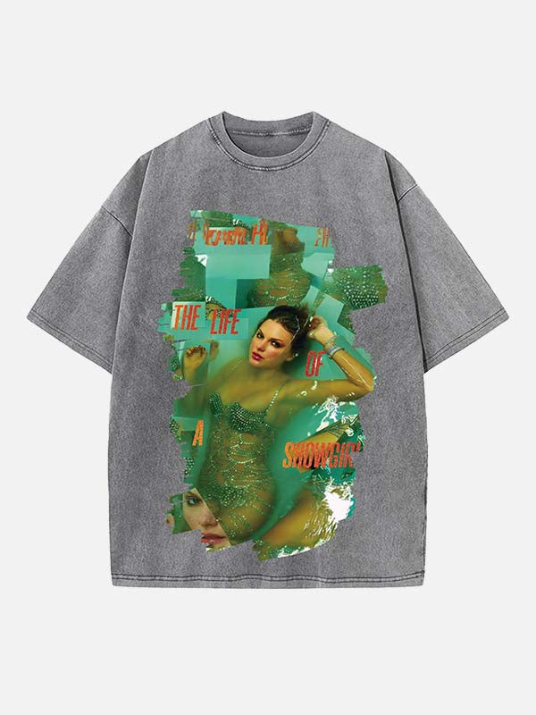 Taylor Swift Print Round Neck T-shirt