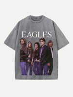 Eagles Print Round Neck T-shirt