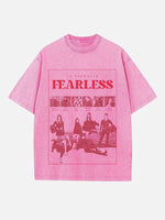 LE SSERAFIM Print Round Neck T-shirt