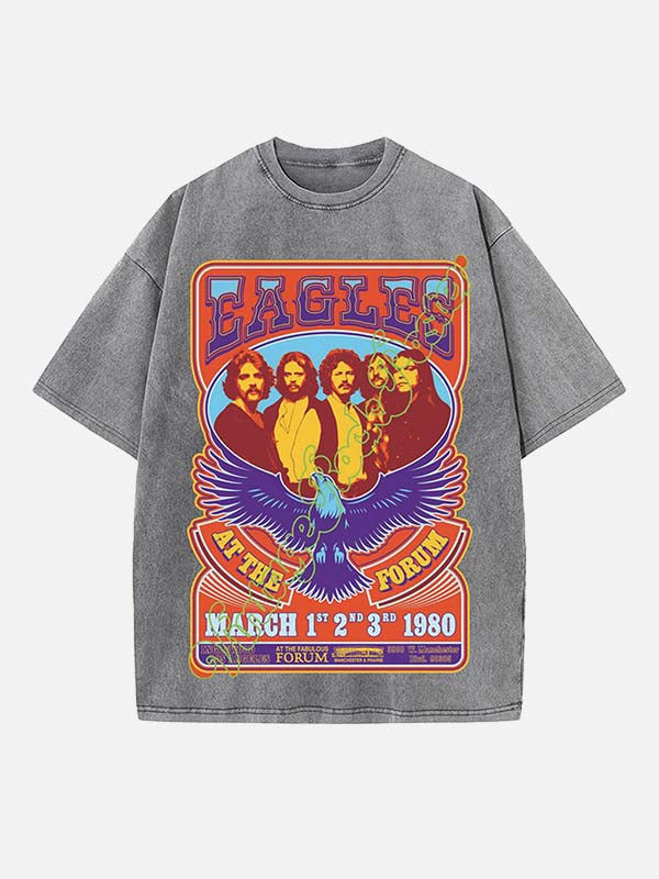 Eagles Print Round Neck T-shirt