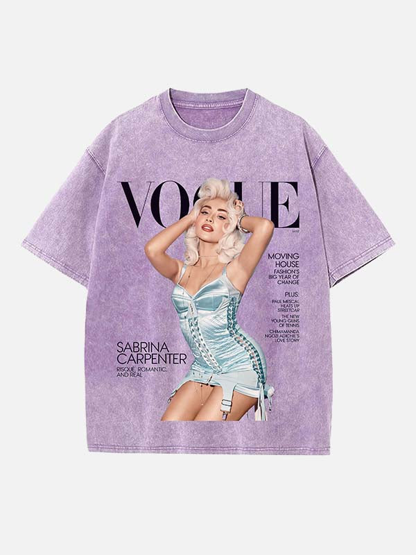 Sabrina Carpenter Print Round Neck T-shirt