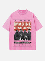 Imagine Dragons Print Round Neck T-shirt