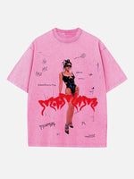 Rosalía Print Round Neck T-shirt