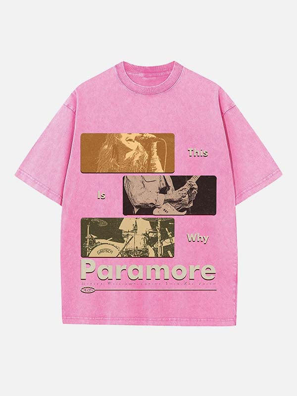 Paramore Print Round Neck T-shirt