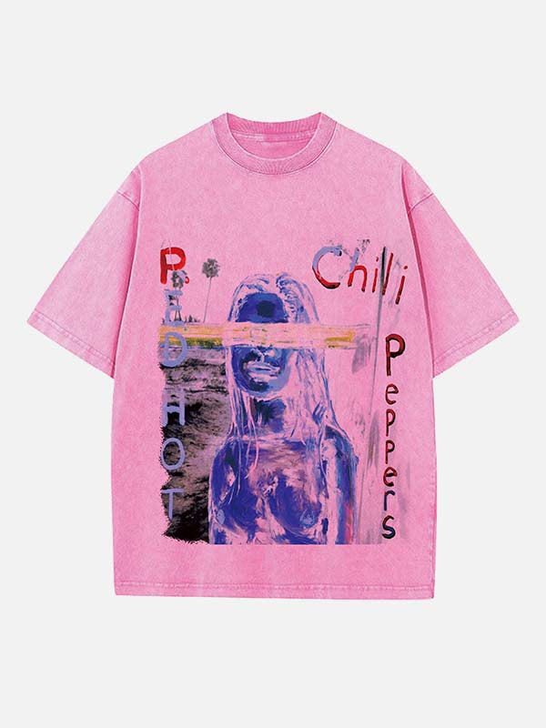 Red Hot Chili Peppers Print Round Neck T-shirt