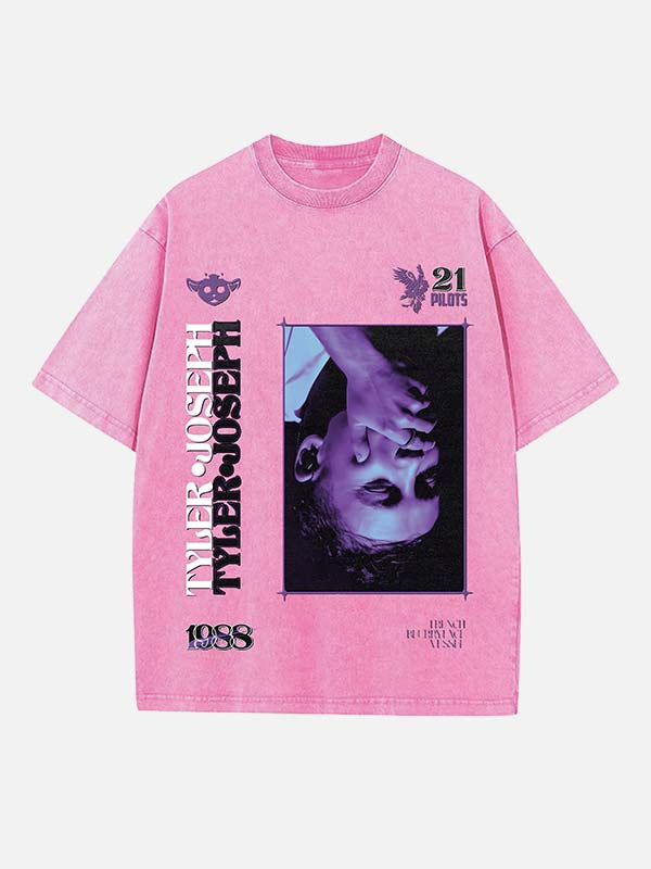 Twenty One Pilots Print Round Neck T-shirt