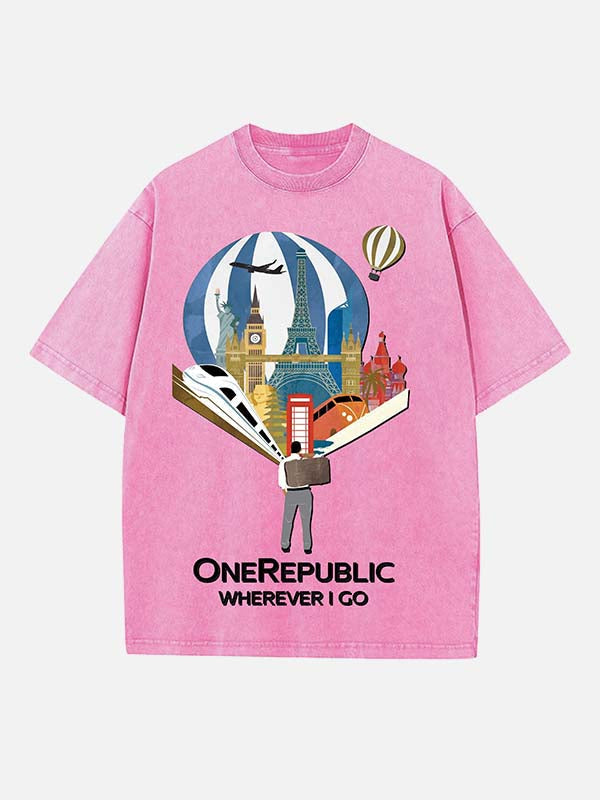OneRepublic Print Round Neck T-shirt