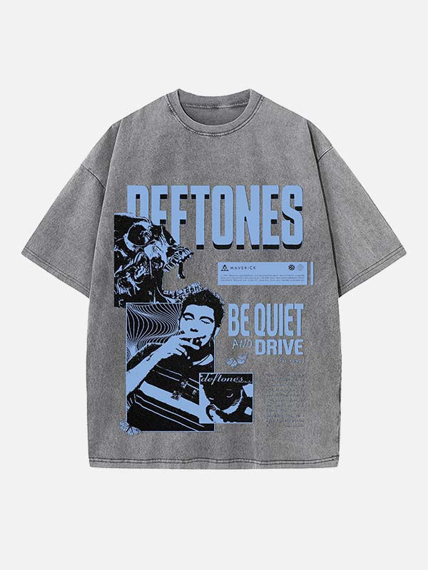 Deftones Print Round Neck T-shirt