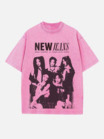 NewJeans Print Round Neck T-shirt