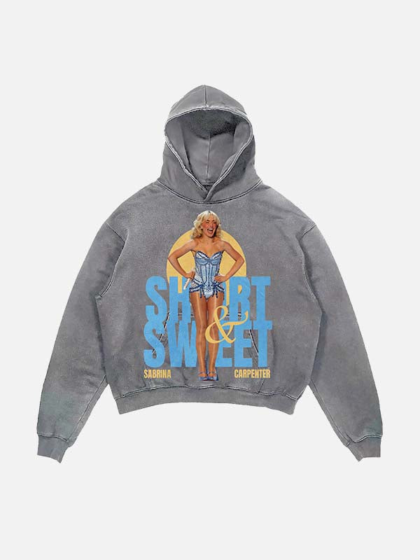 Sabrina Carpenter Print Slant Pockets Hoodie